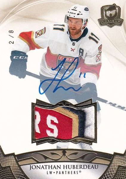AUTO patch karta JONATHAN HUBERDEAU 20-21 UD The CUP Gold Spectrum Auto Material /8